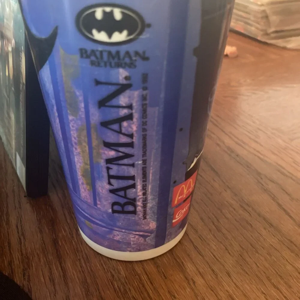 Batman Returns 1992 BATMAN McDonald's Collector's cup with lid